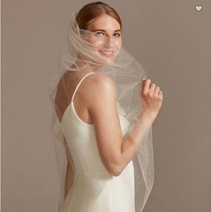 Fingertip Length Shimmer Tulle Veil DAVID'S BRIDAL